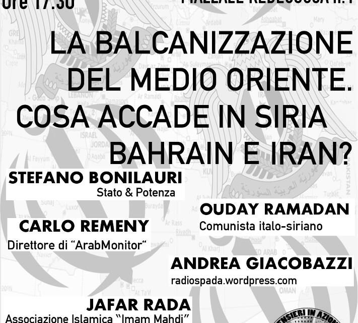 Radio Spada: 6/10 Conferenza a Modena/ COSA ACCADE IN SIRIA, BAHRAIN E IRAN?
