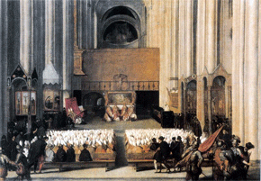 Sessione Solenne del Concilio di Trento nel luglio del 1563
