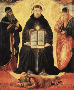 Tra il 1470 e il 1475 Benozzo Gozzoli eseguì la tavola col Trionfo di san Tommaso d'Aquino, esposta al Louvre