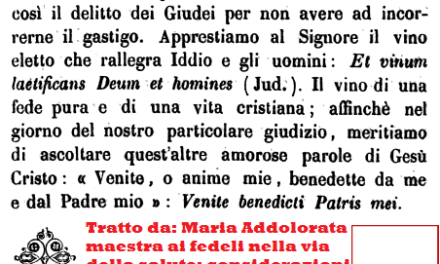 “Cessiamo di rinnovare così il delitto dei Giudei per non avere ad incorrerne il gastigo”