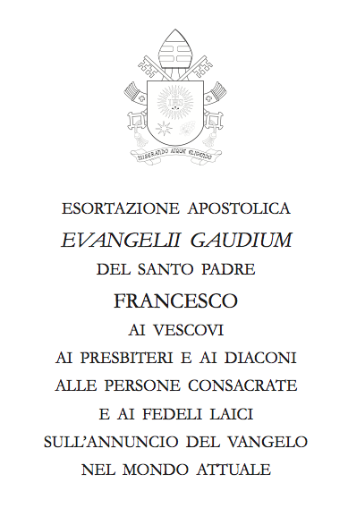 LUCI ED OMBRE SULL’  “EVANGELII GAUDIUM”