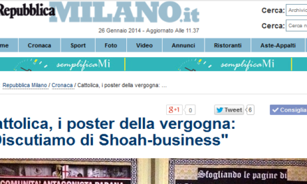 La storica Foa su Repubblica: ‘Chi parla di shoah-business richiama elementi di realtà’