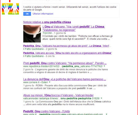 CASO PEDOFILIA. L’ONU CONTRO LA RETTA RAGIONE, CONTRO LA STORIA E CONTRO LA LEGGE NATURALE?