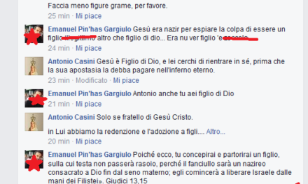 E’ l’ex tesoriere dei giovani ebrei italiani che ci attacca con blasfemie anti-cristiane?