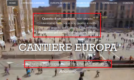 Scandaloso spot Rai (soldi pubblici) pro-Euro e pro-europeismo a 2 mesi dalle elezioni