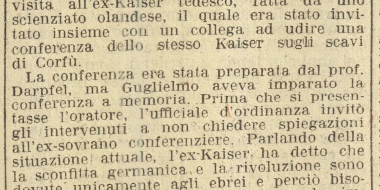 Prima che Hitler fosse, Theodor Herzl e il Kaiser Guglielmo erano..