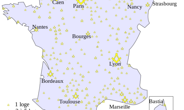 Mappa delle logge massoniche francesi nel 1789