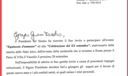Napolitano, Grasso, Boldrini: tutti inviano auguri alla massoneria per il XX Settembre!