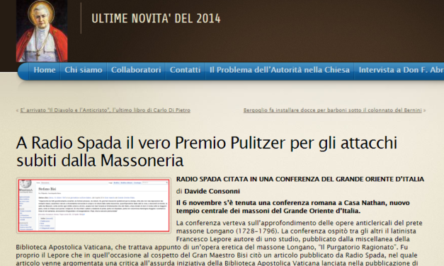 Gli amici di Agere Contra si congratulano con Radio Spada