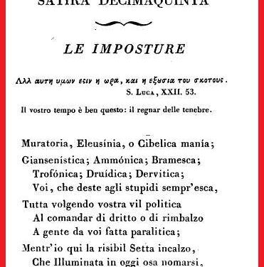 La satira antimassonica del massone Vittorio Alfieri