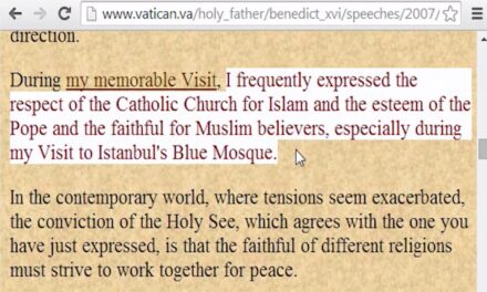 J. Ratzinger: Cattolici e Musulmani, stesso Dio? Stima per i credenti musulmani?