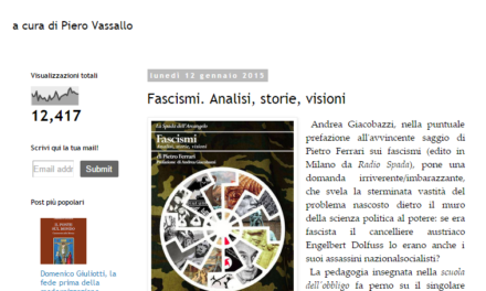 [EDIZIONI RADIO SPADA] Piero Vassallo, su ‘Contravveleni e antidoti’, recensisce il nostro ‘Fascismi’