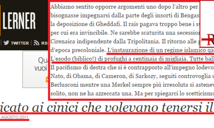 Quando Gad Lerner diceva: ‘Instaurazione regime qaedista in Libia? Balle’