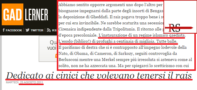 Quando Gad Lerner diceva: ‘Instaurazione regime qaedista in Libia? Balle’