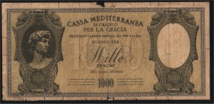Cassa Mediterranea Per La Grecia 1000 Dracme 1