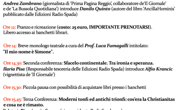 Ecco il volantino del 25 aprile ‘radiospadista’ a Reggio Emilia