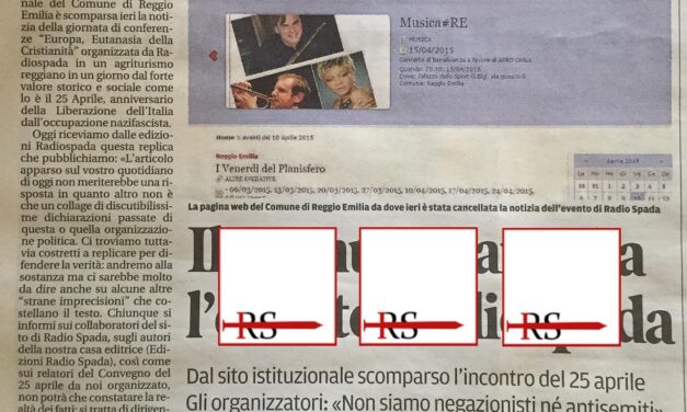 EVENTO CONFERMATO. E la Gazzetta di oggi pubblica la replica di RS