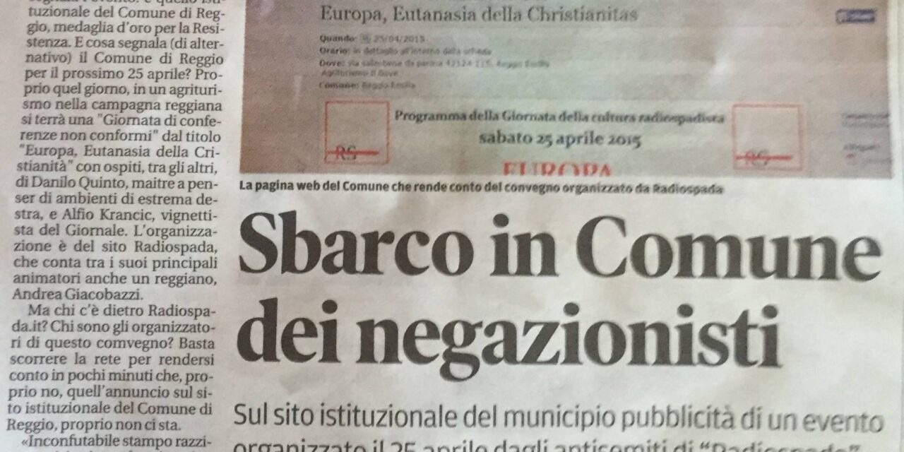 Nuova bufera mediatica contro RS. Il nostro 25 aprile indicato come ‘antisemita’