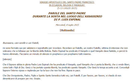 Vaticano conferma: Bergoglio elogia Espinal, creatore del “crocifisso” comunista