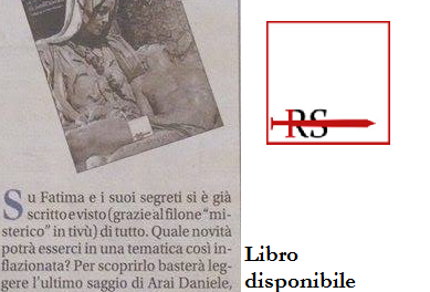 [ED. RADIO SPADA] Il saggio di A. Daniele su Fatima recensito da M. Rossi su ‘Il Giornale’