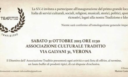 Il 31 ottobre apre ‘Traditio’ a Verona. Pronti?