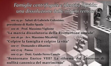 [VIDEO] In preparazione di ‘Dal divorzio al gender’, la registrazione del convegno RS-CCC svoltosi a Teramo il 22.5.15
