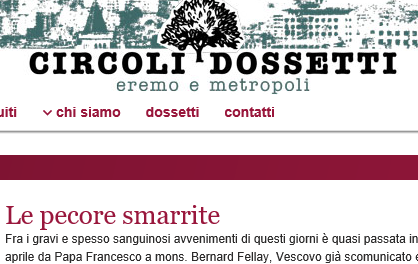 Gli ultraprogressisti dossettiani tifano per l’accordo Bergoglio-FSSPX: ‘verranno recintati’