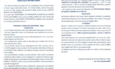 [AURITI] La supplica alla Madonna di Fatima contro l’usura