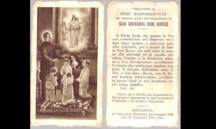 31/1: Preghiera a Gesù Sacramentato per ottenere grazie coll’intercessione di San Giovanni Bosco