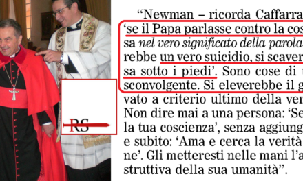 Caffarra rilancia citando Newman: ‘se Papa parla contro coscienza si scava fossa sotto i piedi’, ‘Amoris Laetitia crea grande confusione’