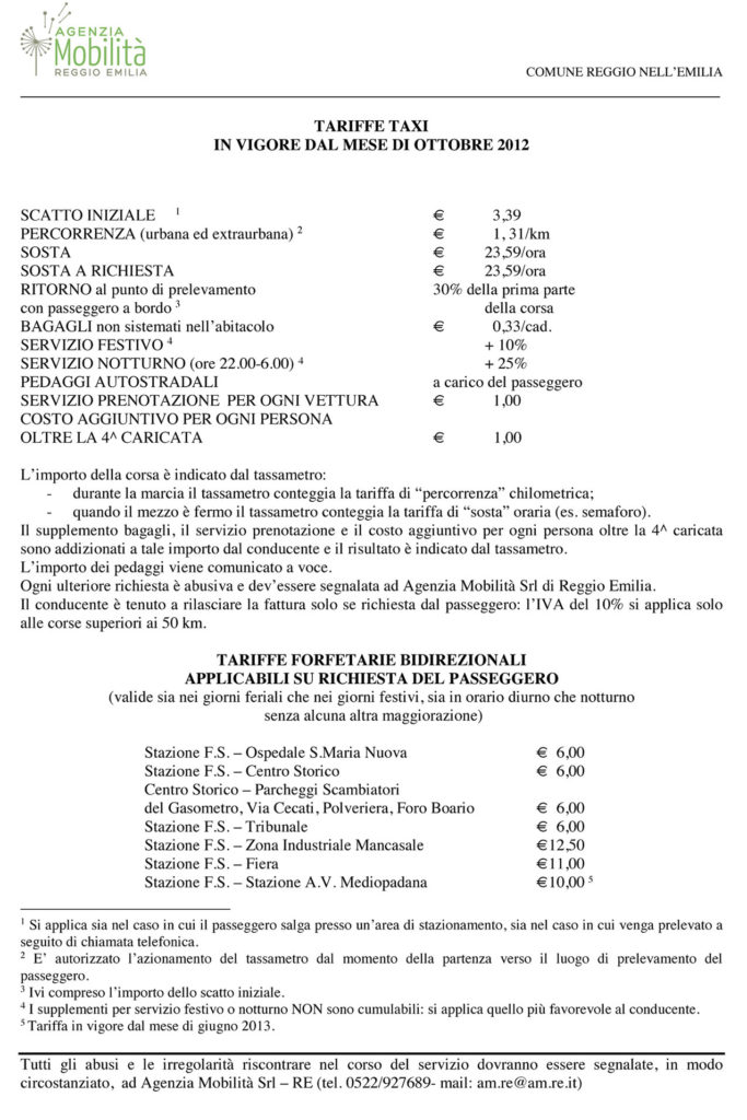 REGGIO-VOLANTINO-TARIFFE-TAXI-ANNO-20121