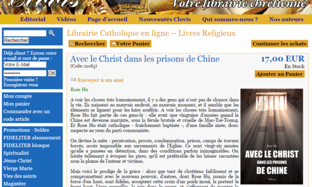 Il miracolo di Lefebvre per la prigioniera cinese