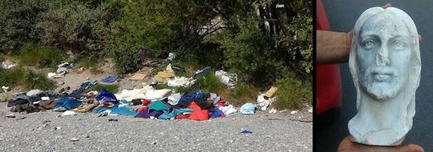 Quella testa di Gesù tra i rifiuti, ultimo scempio dei clandestini
