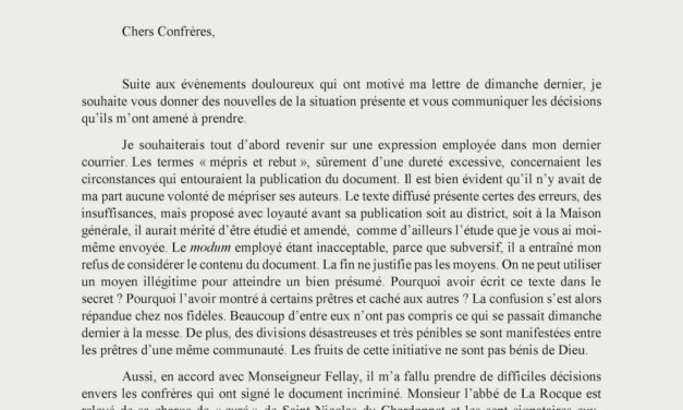 Decapitazioni nella FSSPX francese: rimossi i 7 superiori francesi contrari all’accordo sui matrimoni