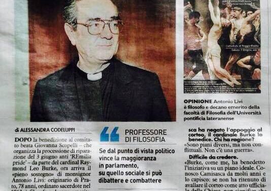Mons. Livi, intervista a tutto campo su Il Resto del Carlino: ‘Pieno sostegno al Comitato’