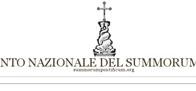 Il Coord. Naz. ‘Summorum Pontificum’ si pronunicia nettamente: ‘siamo in unione di preghiera con chi promuove riparazione’