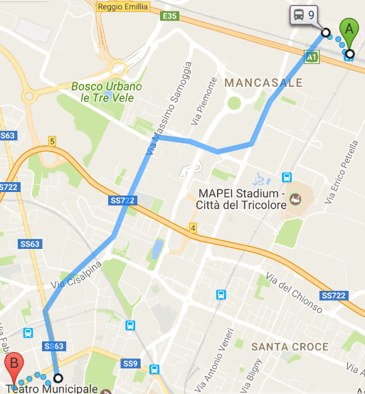 Linea 9, da AV Mediopadana.