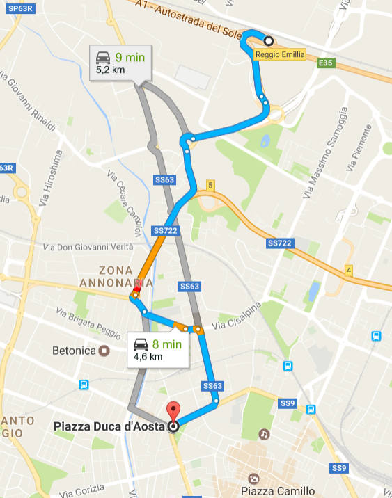 In auto dall'autostrada.