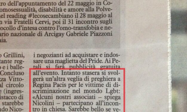 Il fronte arcobaleno serra le file per il pride di Reggio Emilia. E anche i veri cattolici.
