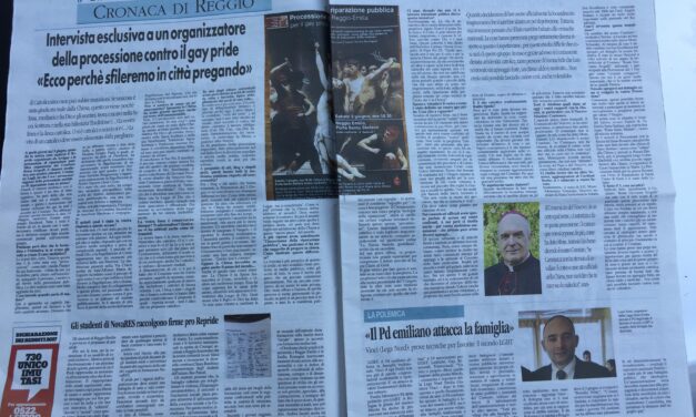 3 giugno, Processione riparatrice: su “La Voce” due paginate di intervista esclusiva a Cristiano Lugli