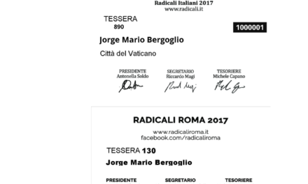 I radicali offrono il tesseramento a Francesco. E’ giusto.