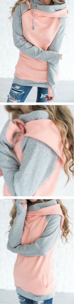 O infine con una felpa superfemminile.