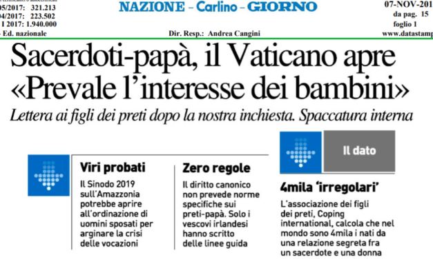 Avanti anche coi figli pubblici dei preti. E andiamo.