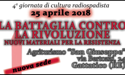25 aprile radiospadista 2018 (nuova sede): con Gaeta, Viglione, Gnocchi, Gulisano, Fumagalli, Seveso, Copertino, Ferrari, Pisa