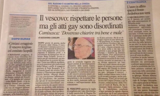Nuovo comunicato del ‘gruppo 20 maggio’: ‘Abbiamo presentato in curia tutti i documenti su ciò che sta succedendo’