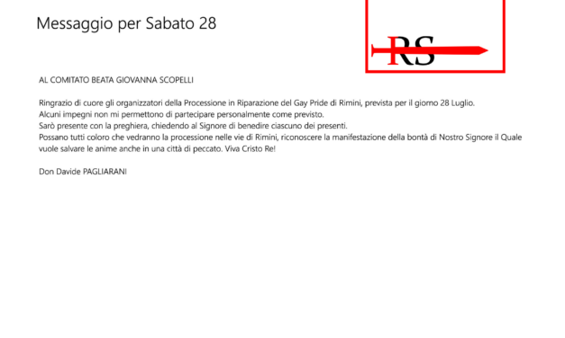 [ESCLUSIVA] Il Sup. generale FSSPX benedice la processione del Comitato BGS