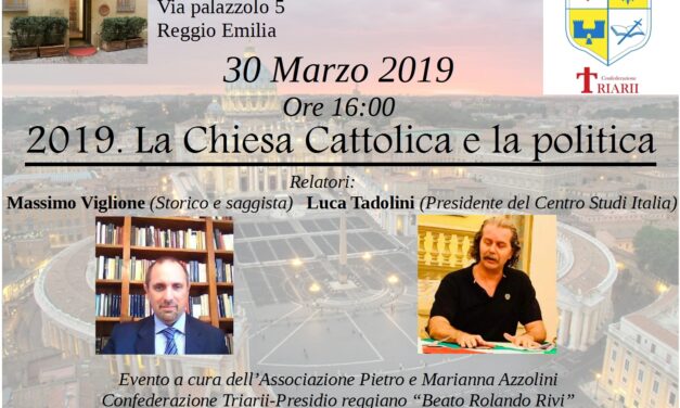 2019. La Chiesa Cattolica e la politica