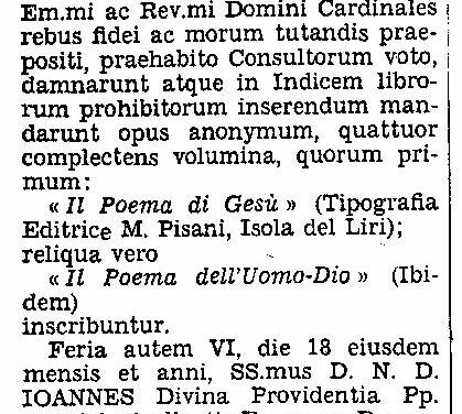 Maria Valtorta. Le condanne del pre e del post-concilio