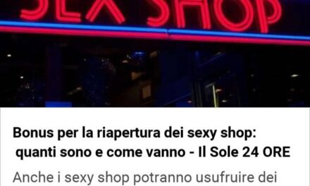 Il Governo riapre i sexy shop: e i cattolici, muti.