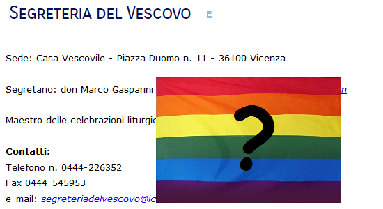 Vicenza: tanti cattolici in strada per riparare. Il segretario del vescovo mette “like” al Pride. Poi afferma: “Non sono l’unico a usare quel profilo, non condivido”